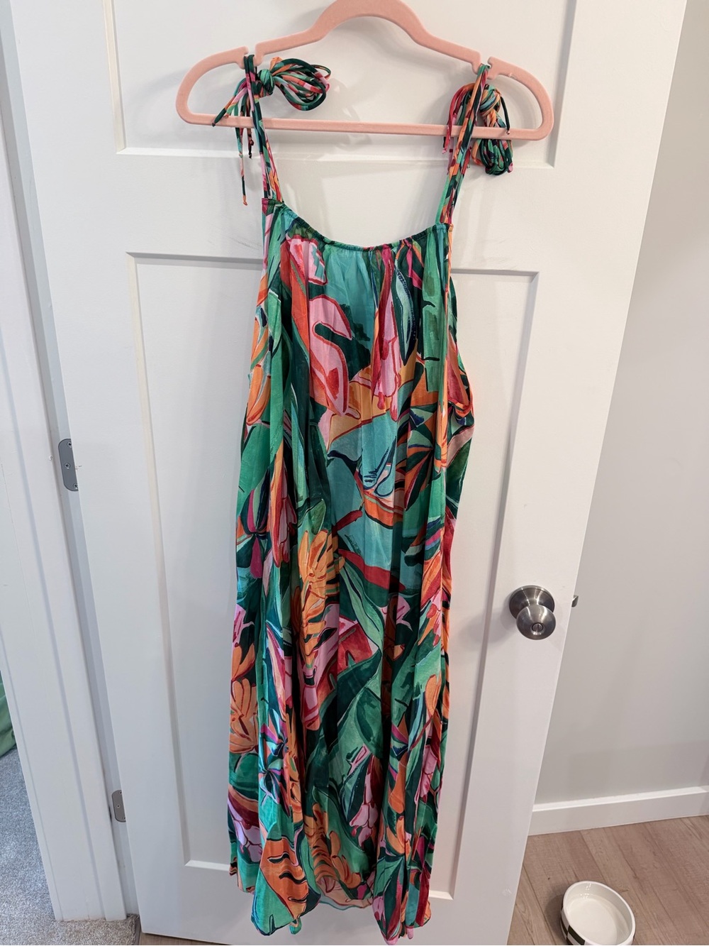 Farm Rio Floral Tie Strap Swim Cover up/ Dress